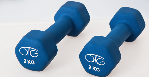 Dumbbells on the floor